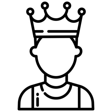 Kral. Web simgesi basit illüstrasyon