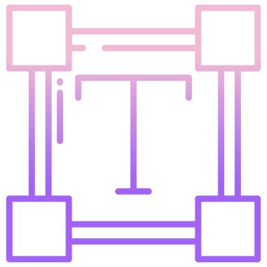 tipografi web simgesi basit vektör illüstrasyonu