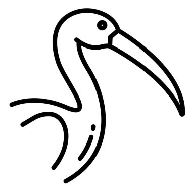 Çizgi film kuşunun vektör çizimi