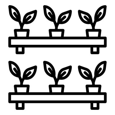 Bitki simgesinin vektör illüstrasyonu