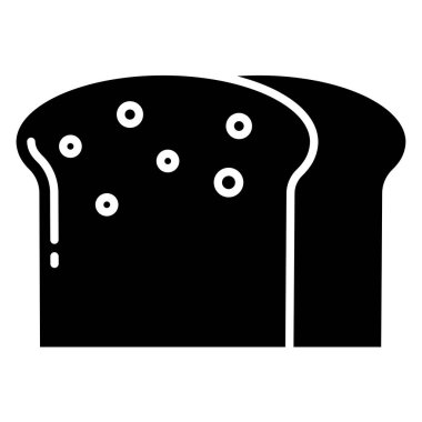 ekmek simgesi, vektör illüstrasyonu