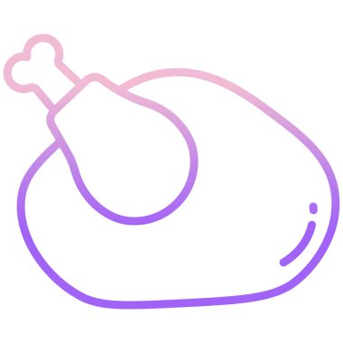 Tavuk. Web simgesi basit illüstrasyon