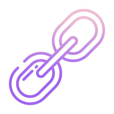 zincir ağ simgesi basit resimleme