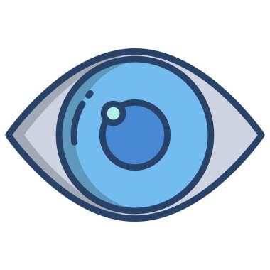 Göz. Web simgesi basit illüstrasyon 
