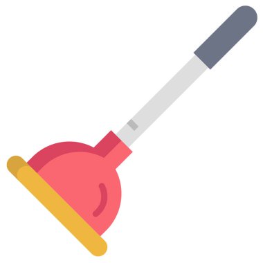 Süpürge. Web simgesi basit illüstrasyon