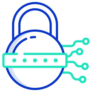 Şifre basit simge, vektör illüstrasyonu