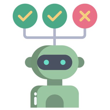 robot ağ simgesi, vektör illüstrasyonu