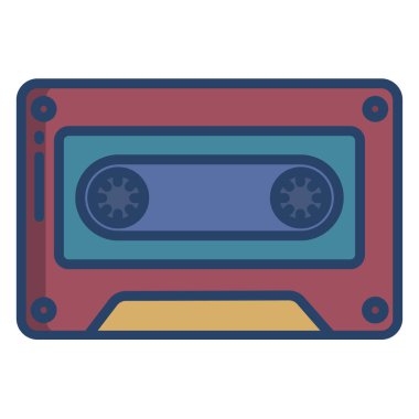 Kaset kaydı. Basit illüstrasyon