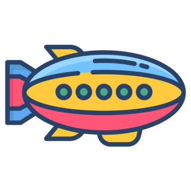 Zeplin simge vektör çizim