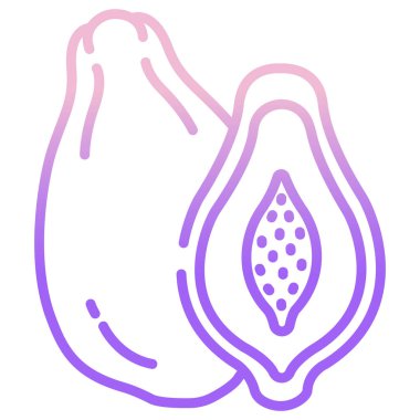 Avokado. Web simgesi vektör illüstrasyonu