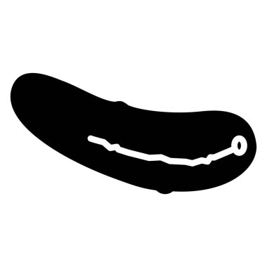 Salatalığın vektör simgesi beyaz arkaplanda izole edildi 