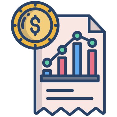 Basit rapor, vektör illüstrasyonu