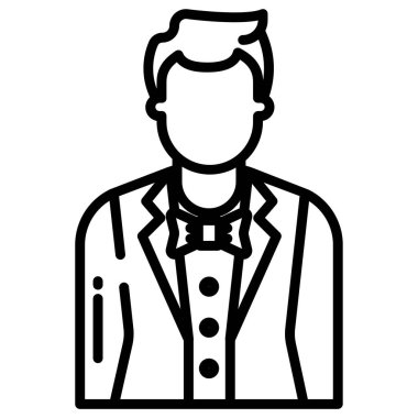 Adamım. Web simgesi basit illüstrasyon