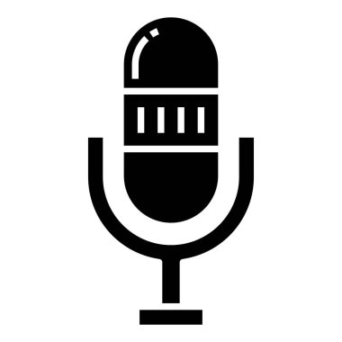 Basit vektör simgesi, mikrofon çizimi