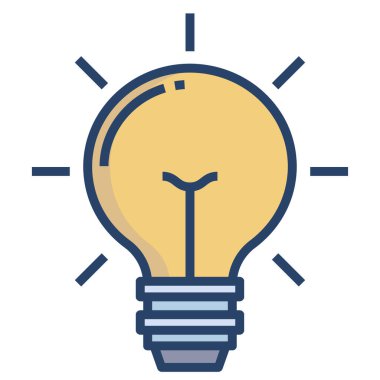 Bir fikrim var. Web simgesi basit illüstrasyon