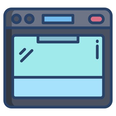 Fırın. Web simgesi basit illüstrasyon