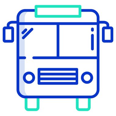 Otobüs. Web simgesi basit tasarım