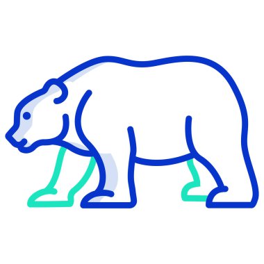 Ayı. Web simgesi basit illüstrasyon