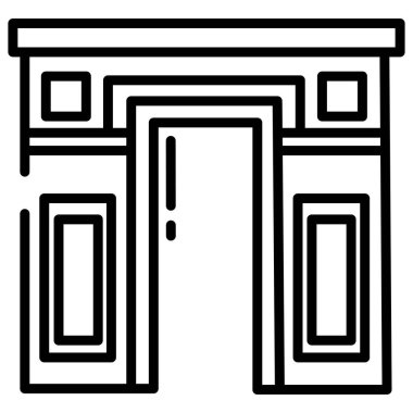 Güneşin Kapısı basit simgesi, vektör illüstrasyonu