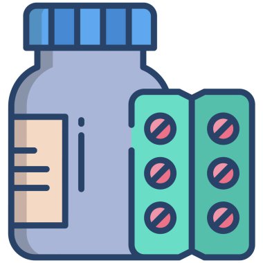 Tıbbi ögelerin basit vektör simgesi