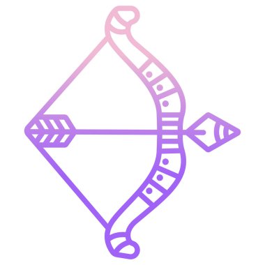 Ok ve yay. Web simgesi basit illüstrasyon