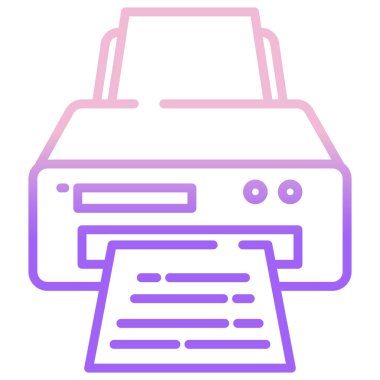 Yazıcı. Web simgesi basit illüstrasyon