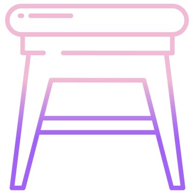 Basit vektör simgesi, Tabure illüstrasyonu