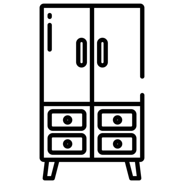 Gabinete Icono Web Ilustración Simple — Archivo Imágenes Vectoriales