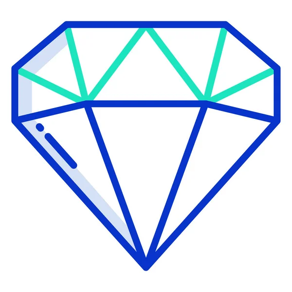 Diamant Webb Ikon Enkel Illustration — Stock vektor