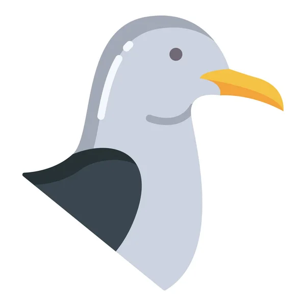 Vector Simple Icono Gaviota Sobre Fondo Blanco — Vector de stock