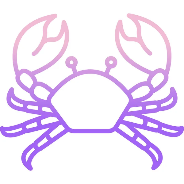 Crab Icon Vector Illustration — Stock Vector