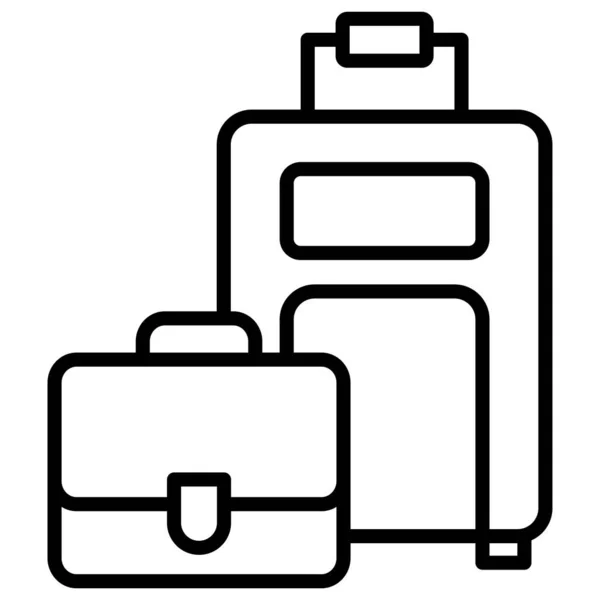 Eenvoudig Vectoricoon Illustratie Van Bagage — Stockvector
