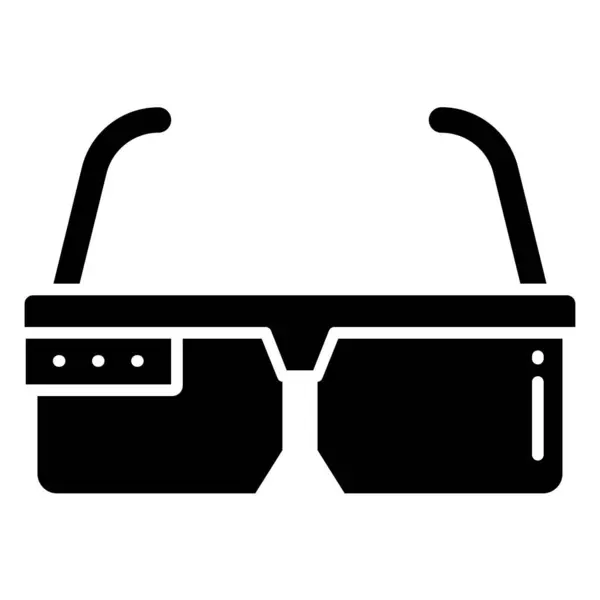 Vector Simple Icono Gafas Inteligentes Sobre Fondo Blanco — Vector de stock