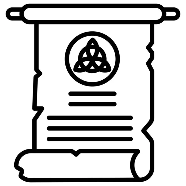 Magic Scroll Icon Vector Illustration — Stock Vector