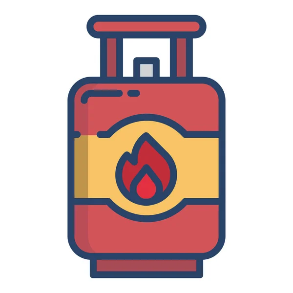 Simple Vector Icon Gas Bottle — Stock Vector