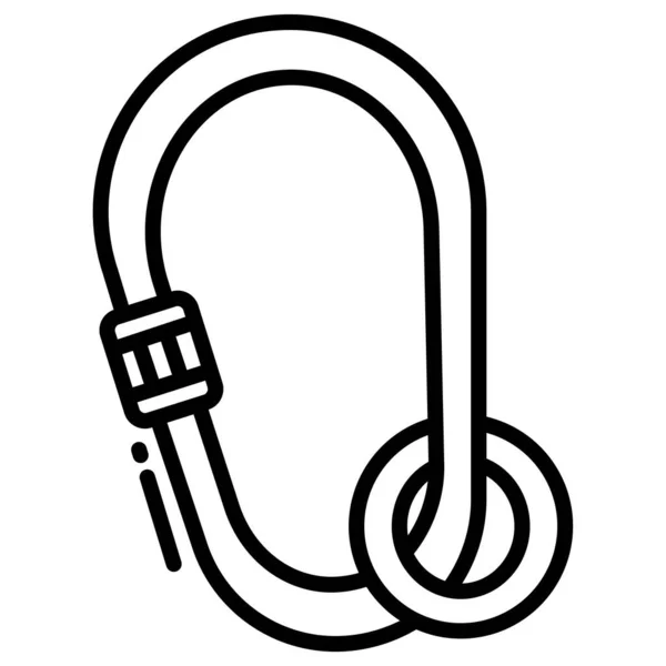 Vector Illustration Carabiner Icon — Stock Vector