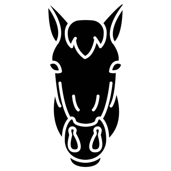 Простий Векторний Значок Ілюстрація Кінь Тварини — стоковий вектор