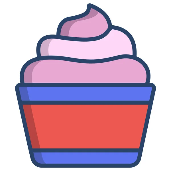 Crème Glacée Conception Simple — Image vectorielle