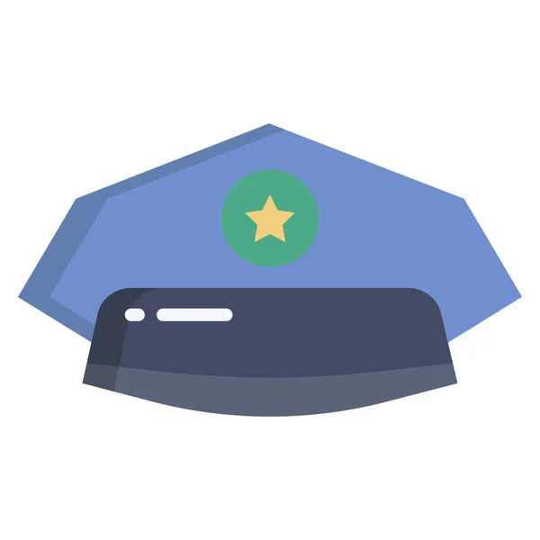 Policía Icono Web Ilustración Simple — Vector de stock