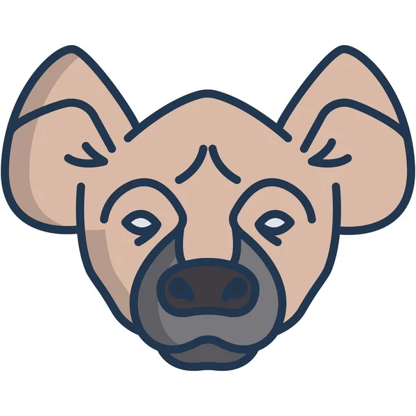 Perro Icono Web Ilustración Simple — Vector de stock