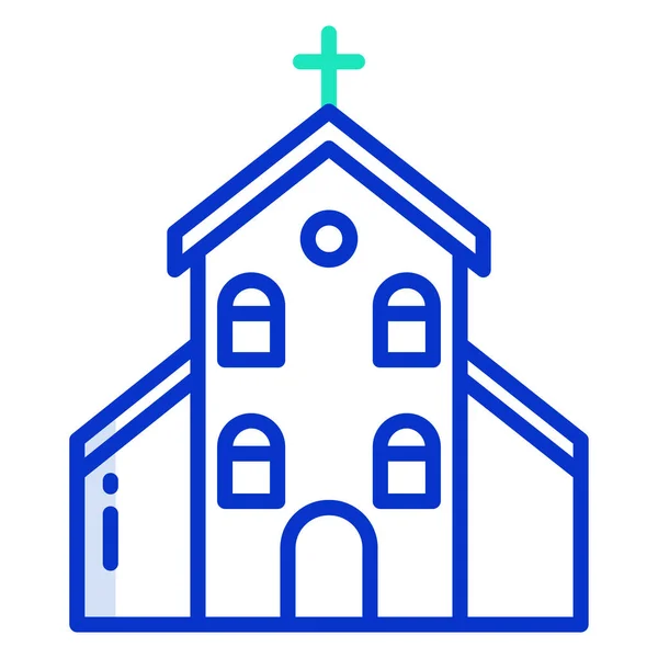 Kerk Web Icoon Eenvoudige Illustratie — Stockvector