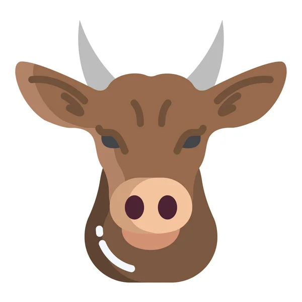 Vache Icône Web Illustration Simple — Image vectorielle