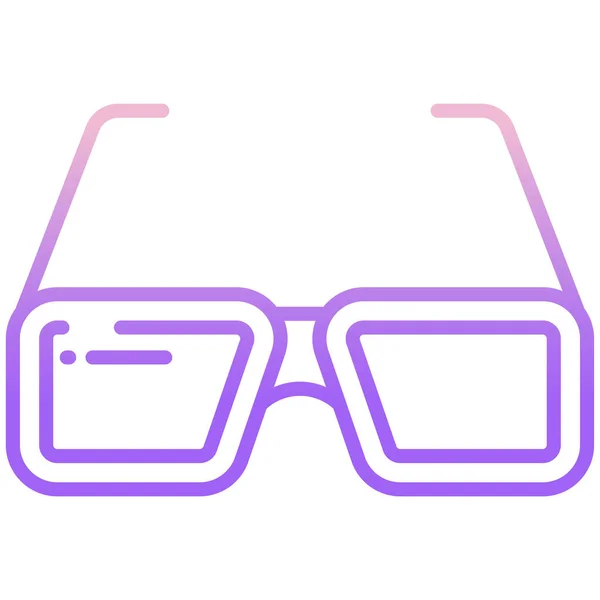Óculos Ícone Web Ilustração Simples — Vetor de Stock