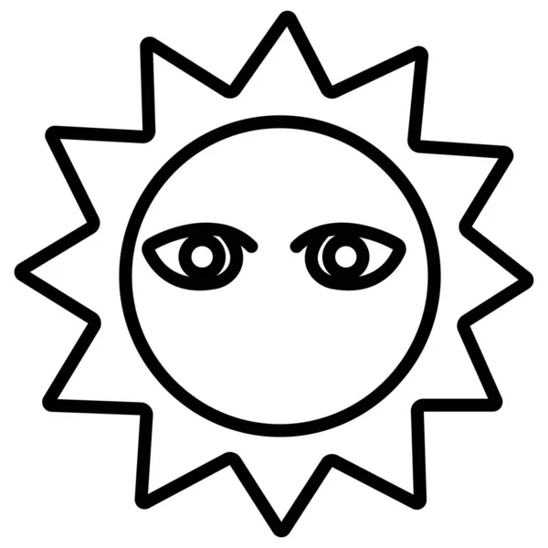 Ícone Simples Sol Ilustração Vetorial — Vetor de Stock