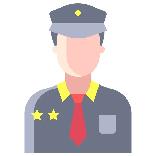 Polizist Einfache Illustration — Stockvektor