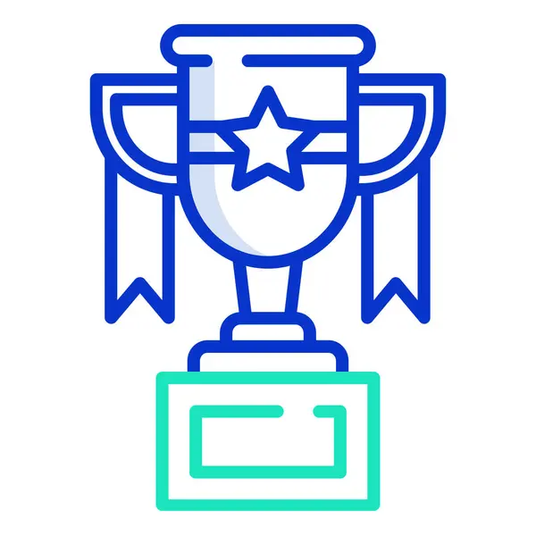 Trophy Web Icoon Eenvoudige Vector Illustratie — Stockvector