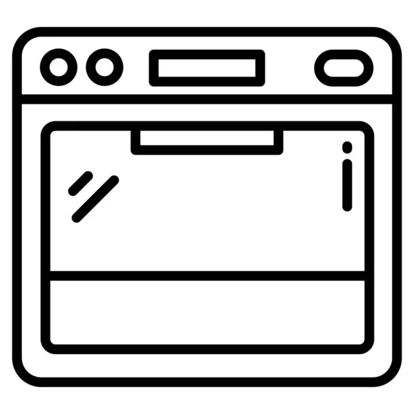 Horno Icono Web Ilustración Simple — Vector de stock