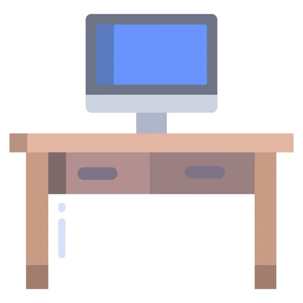 Icono Monitor Ilustración Web — Archivo Imágenes Vectoriales