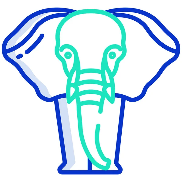 Icône Web Éléphant Illustration Vectorielle — Image vectorielle