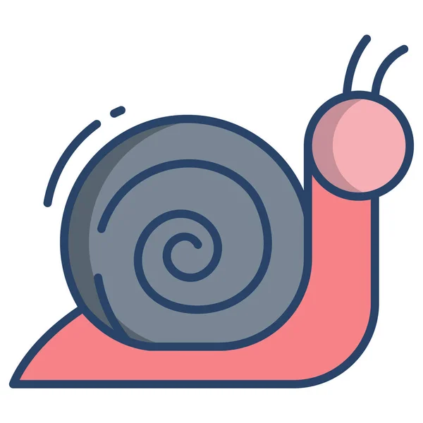 Caracol Ícone Web Ilustração Simples — Vetor de Stock